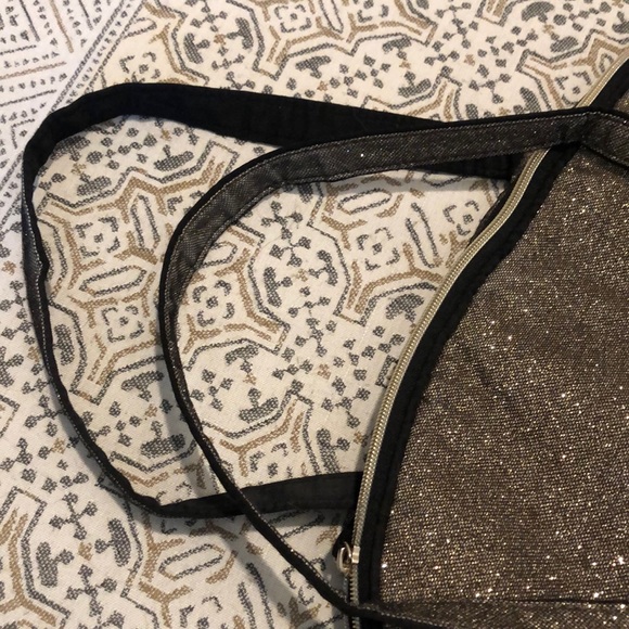 Victoria Secret Champagne/Brown Sparkly Duffle Bag - Picture 7 of 8